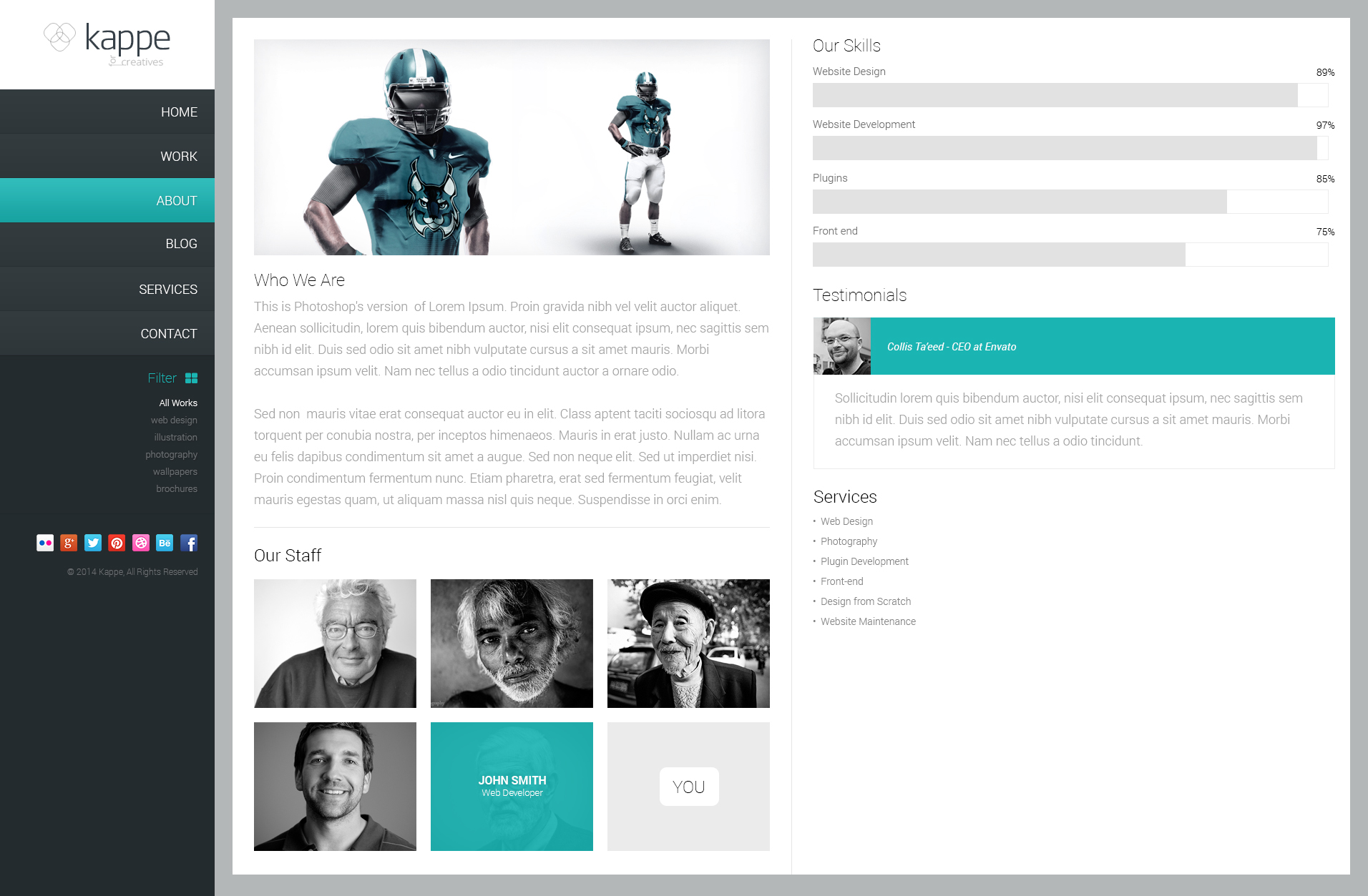 Portfolio Site About Page Image
