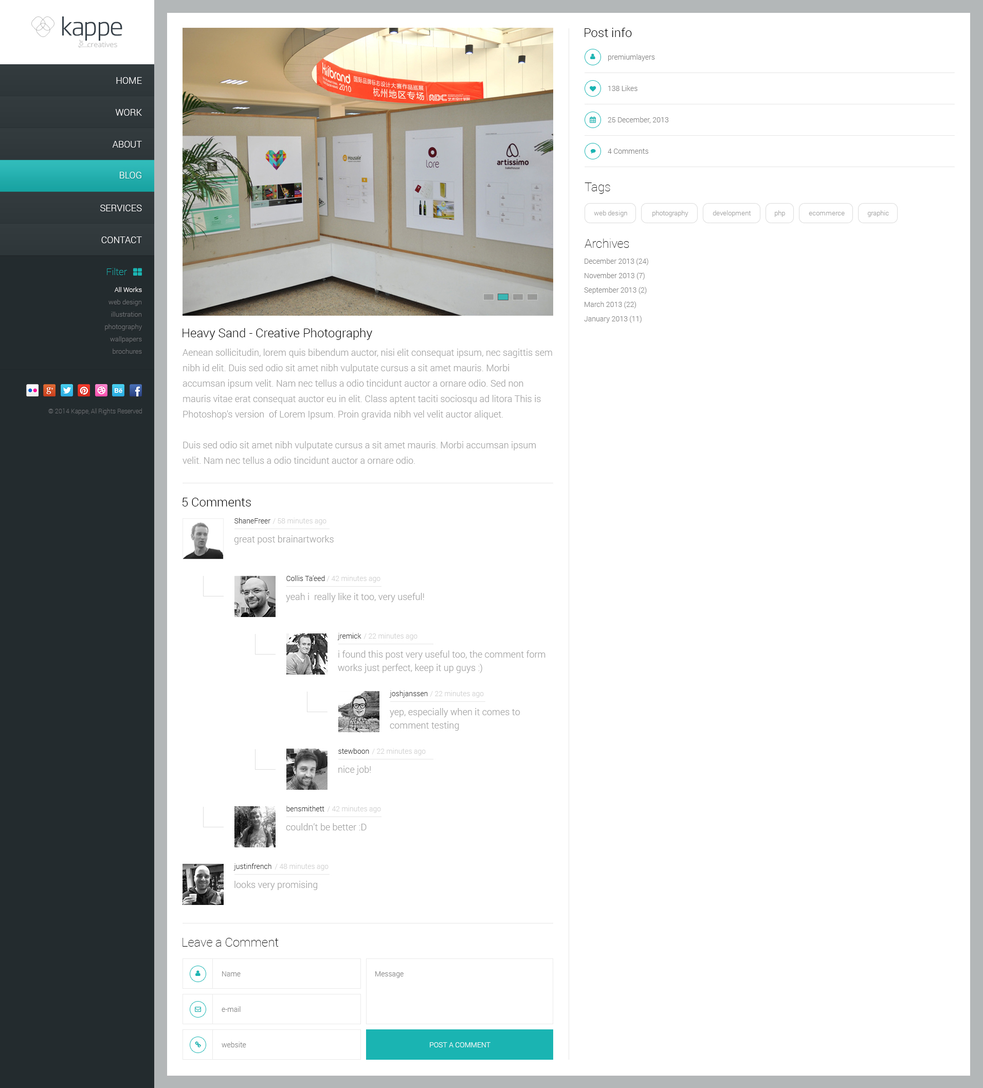 Portfolio Site Single Blog Post Page Image