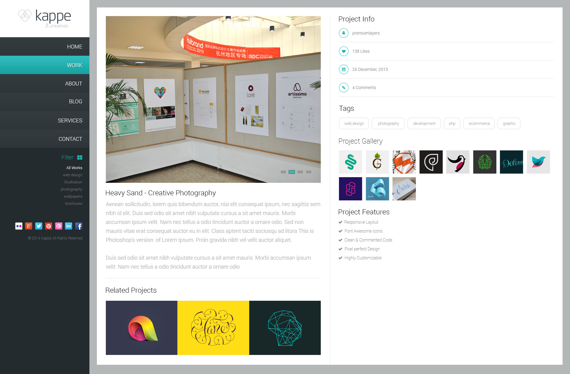 Portfolio Site Single Work Post Page Image